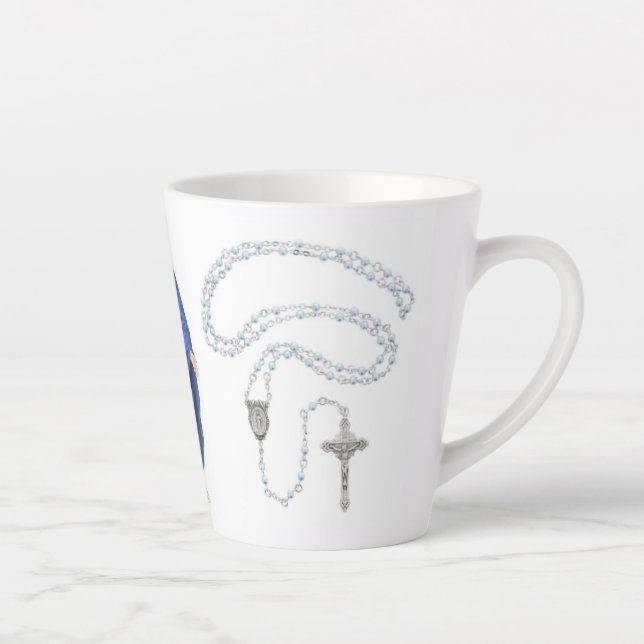 Taza De Café Latte Mary y Rosary mug (Derecha)