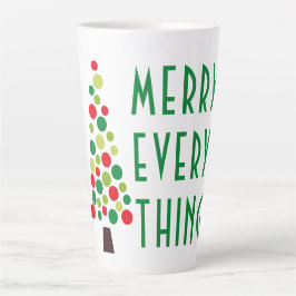 Taza De Café Latte Marzo moderno Todo Árbol de vacaciones