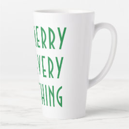 Taza De Café Latte Marzo moderno Todo Árbol de vacaciones