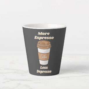 Taza De Café Latte Más Espresso Menos Depresión