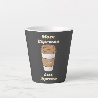 Taza De Café Latte Más Espresso Menos Depresión