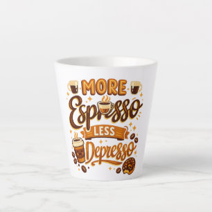 Taza De Café Latte Más Espresso Menos Depresión