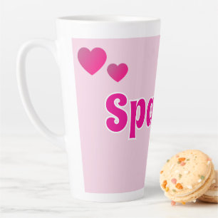 Taza De Café Latte Mascota divertida rosa personalizable linda Perro