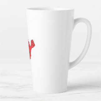 Taza De Café Latte Mascota Sol Rojo Animado