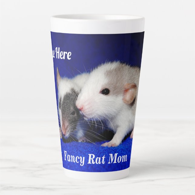 Taza De Café Latte Mascotas de la lactancia materna personalizados (Anverso)
