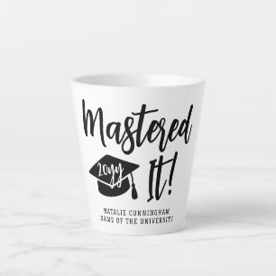 Taza De Café Latte Máster personalizado de graduación