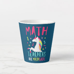 Taza De Café Latte Math Teacher Are Magical Teacher Student Kid Back