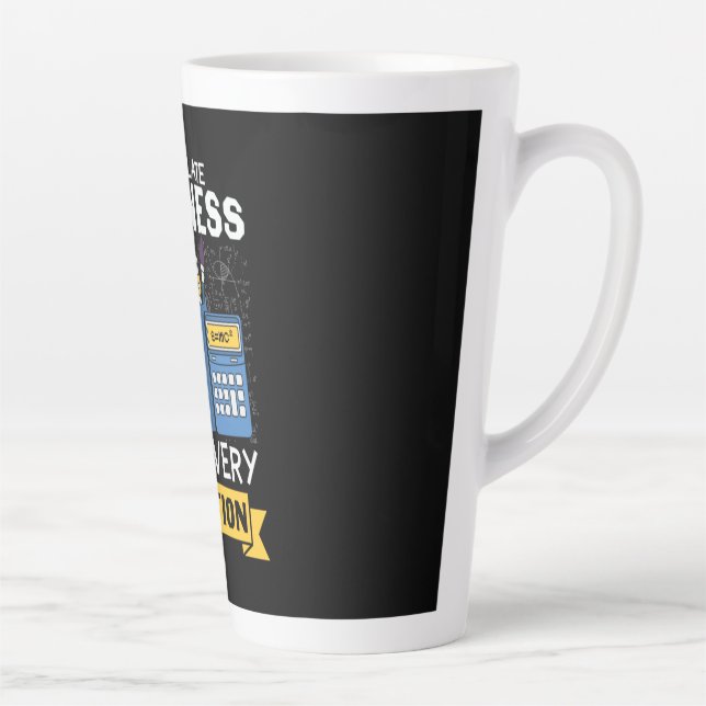 Taza De Café Latte Math Teacher calcula amabilidad (Derecha)