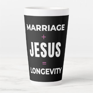 Taza De Café Latte Matrimonio + Jesús = Longevidad