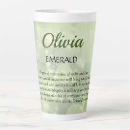 Taza De Café Latte May Birthstone Emerald design