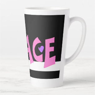Taza De Café Latte MAZIPOODLES Paz Rosa