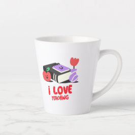 Taza De Café Latte Me encanta enseñar Latte Mug