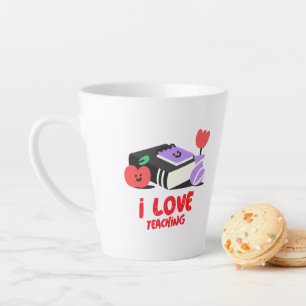 Taza De Café Latte Me encanta enseñar Latte Mug