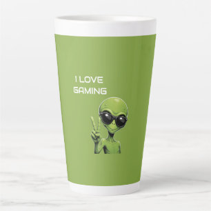 Taza De Café Latte Me encanta jugar videojuegos