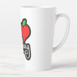 Taza De Café Latte Me encanta la enseñanza