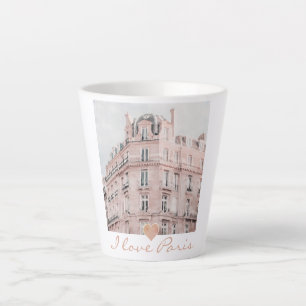Taza De Café Latte Me encanta Paris Architecture Vintage Building Lat