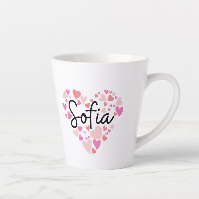 Taza De Café Latte Me encanta Sofía (Derecha)