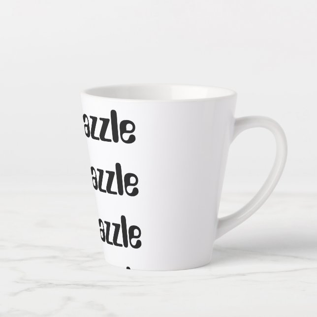 Taza De Café Latte Me encanta Zazzle Latte Mug (Derecha)