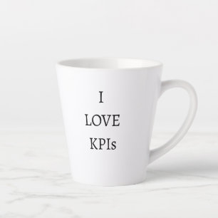 Taza De Café Latte Me encantan las KPI Humor divertido de oficina Cit