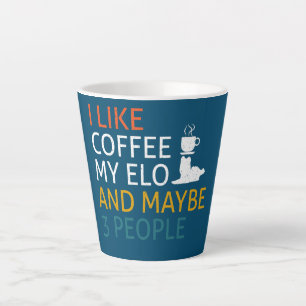 Taza De Café Latte Me gusta el café mi Elo y quizás 3 personas Quote