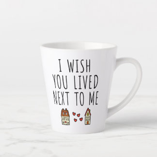Taza De Café Latte Me Gustaría Que Vieras A Mi Lado