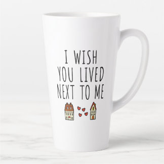 Taza De Café Latte Me Gustaría Que Vieras A Mi Lado