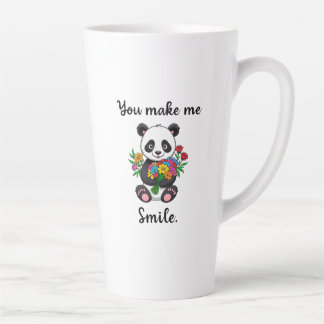 Taza De Café Latte Me Haces Sonreír Panda Adorable