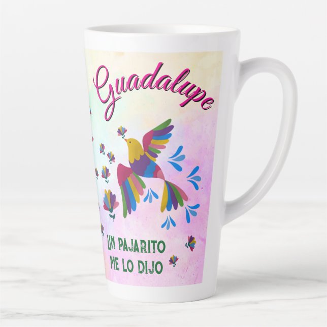 Taza De Café Latte "Me lo dijo un pajarito" editable (Derecha)