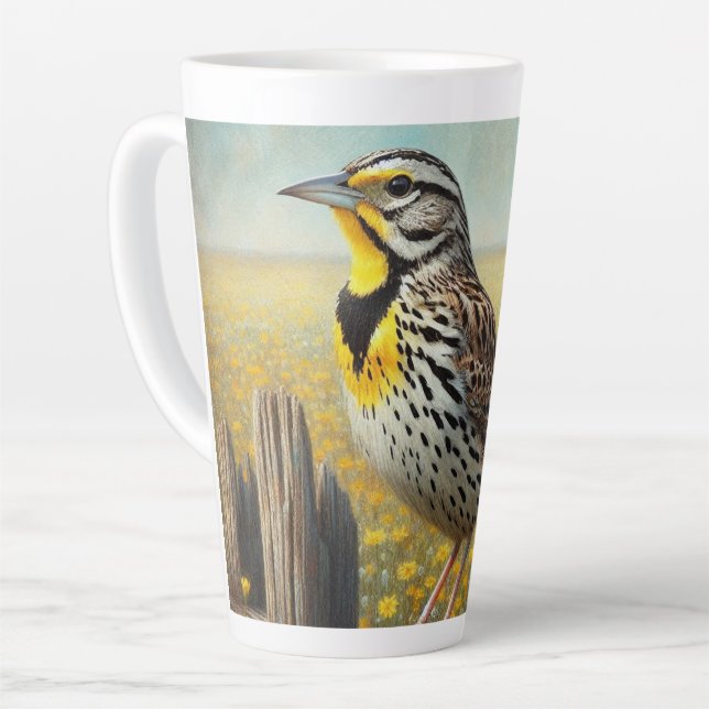 Taza De Café Latte Meadowlark (Ángulo izquierdo)