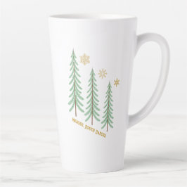 Taza De Café Latte Meager, SD Holiday Latte Mug