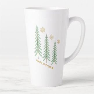 Taza De Café Latte Meager, SD Holiday Latte Mug