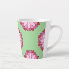 Taza De Café Latte Medallero asiático pastel rosado