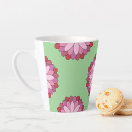 Taza De Café Latte Medallero asiático pastel rosado