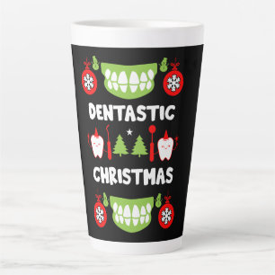 Taza De Café Latte Médica dental navidad