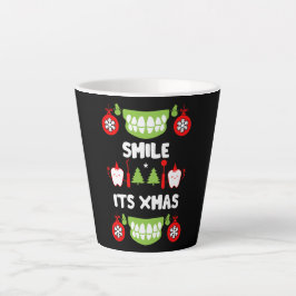 Taza De Café Latte Médica dental navidad
