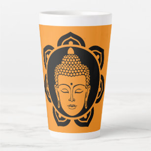 Taza De Café Latte Medición de la cabeza de Buda