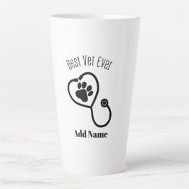 Taza De Café Latte Médico veterinario compasivo Diseño de cuidado ani