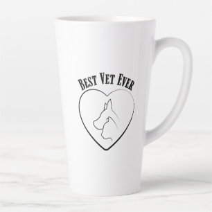 Taza De Café Latte Médico veterinario compasivo Diseño de cuidado ani