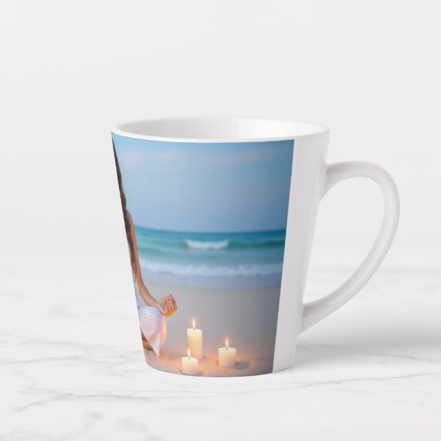 TAZA DE CAFÉ LATTE MEDITATION - YOGA - WELLNESS - CARPE DIEM (Derecha)