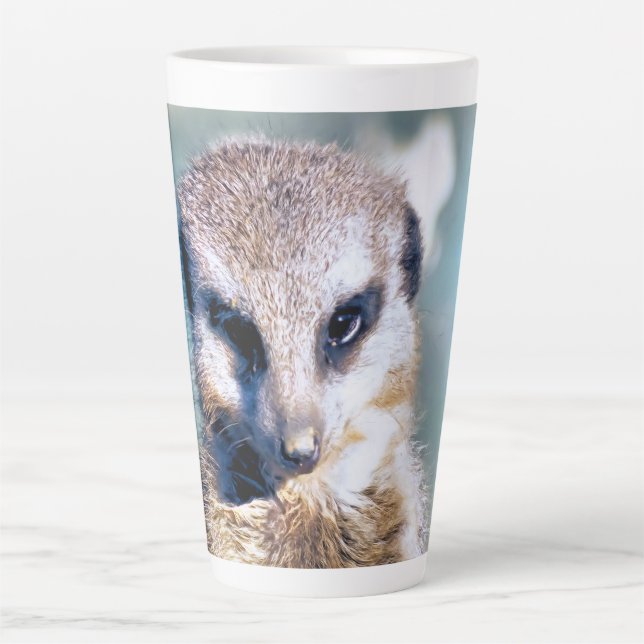 Taza De Café Latte MEERKAT Latte Mug (Anverso)