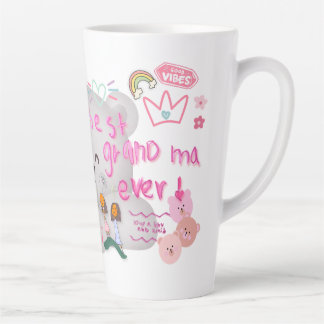 Taza De Café Latte Mejor abuela jamás Latte Mug