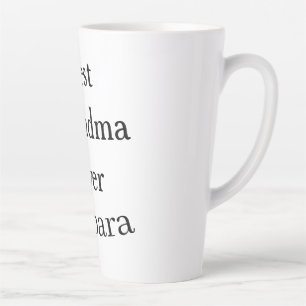 Taza De Café Latte Mejor abuela jamás nombre fecha sencillo día de la