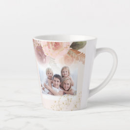 Taza De Café Latte Mejor abuela que nunca Rubor Floral Gold Star Foto