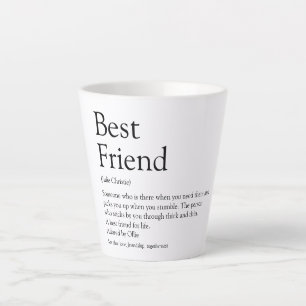 Taza De Café Latte Mejor amiga definición divertida BFF