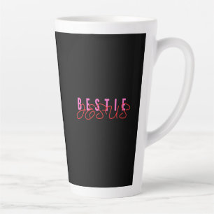 Taza De Café Latte Mejor amiga Jesús Negro