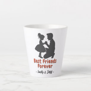 Taza De Café Latte Mejor Amigo Papi-Hija Para Siempre - Nombre Person
