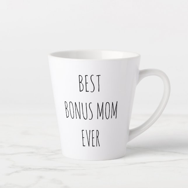 Taza De Café Latte Mejor Bono Mamá Nunca (Derecha)