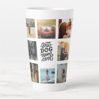 Taza De Café Latte Mejor Collage de fotos personalizado de mamá de pe