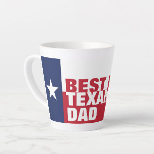 Taza De Café Latte Mejor DAD de TEXAN personalizada