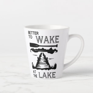 Taza De Café Latte Mejor despertar en el café del lago Mug